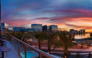 Tempe Apartments for Rent - Vela at Tempe Town Lake Gorgeous Skyline View From Balcony